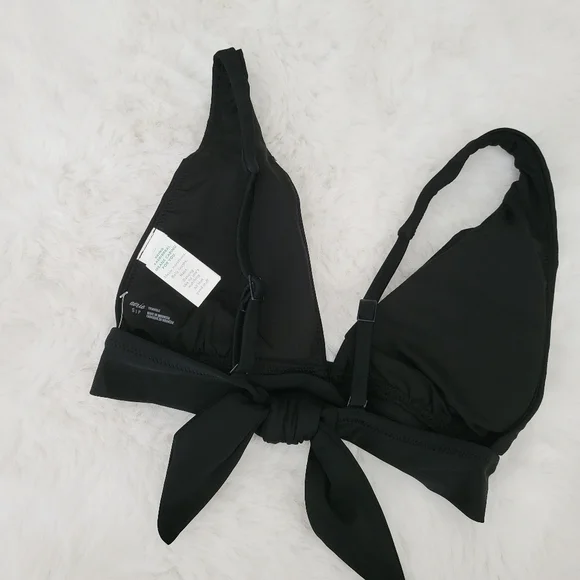 🕶AERIE TIE BACK BIKINI TOP AND SEERSUCKER RUFFLE BIKINI BOTTOM GINGHAM SIZE S - Picture 5 of 12